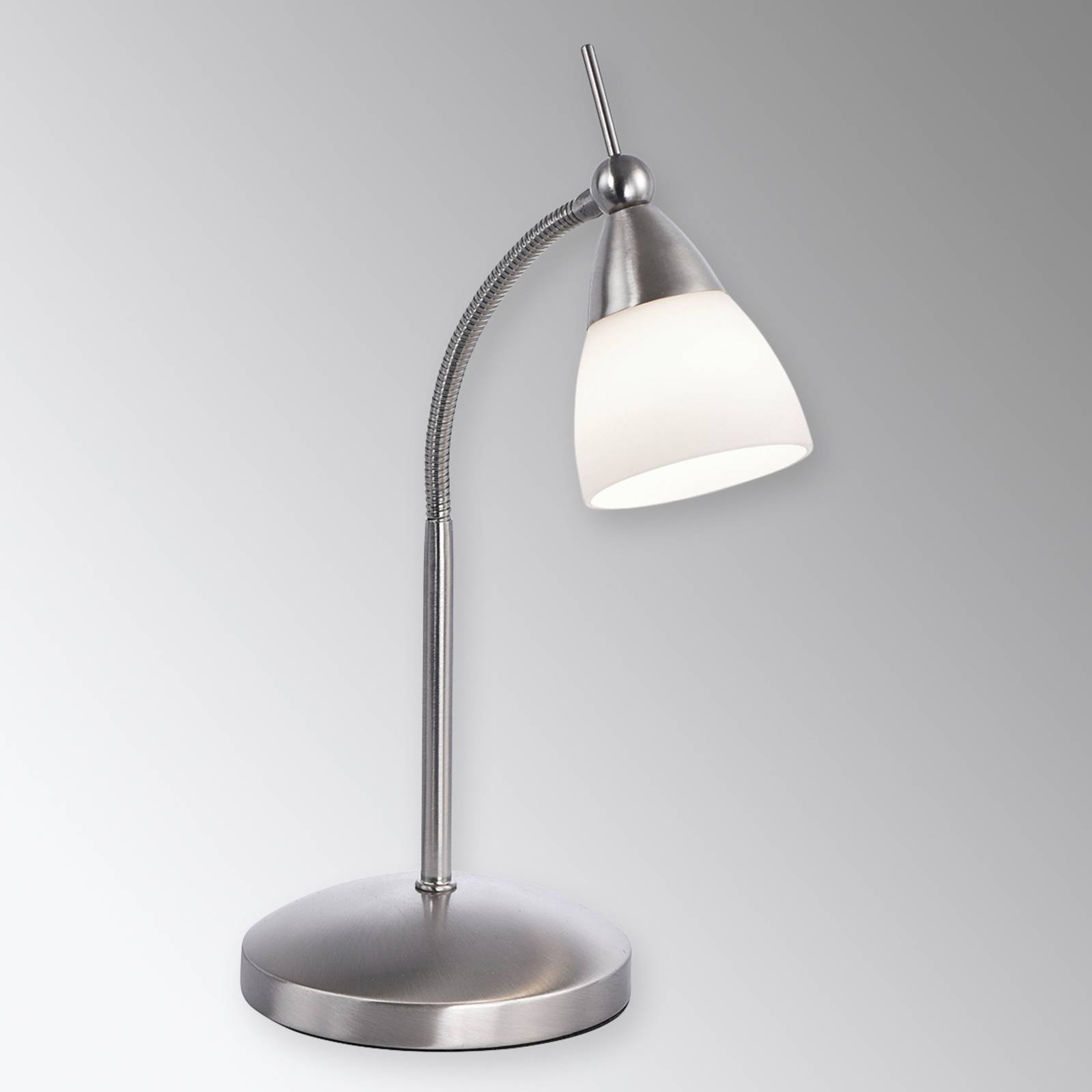 Paul Neuhaus Tischlampe Pino, dimmbar, alu / grau / zink, für Wohn- / Esszimmer, Metall, Modern, Tischlampe