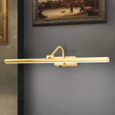 ORION Goldene LED-Bilderleuchte Sofia - 60 cm, messing / gold, für Wohn- / Esszimmer, Metall, Modern, Wandleuchte, Wandlampe Innen Image