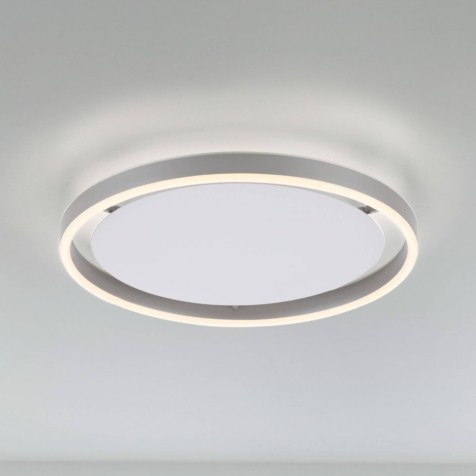 JUST LIGHT. GmbH LED Deckenlampe Ritus, dimmbar, alu / grau / zink, für Wohn- / Esszimmer, Aluminium, Modern, LED Deckenleuchte