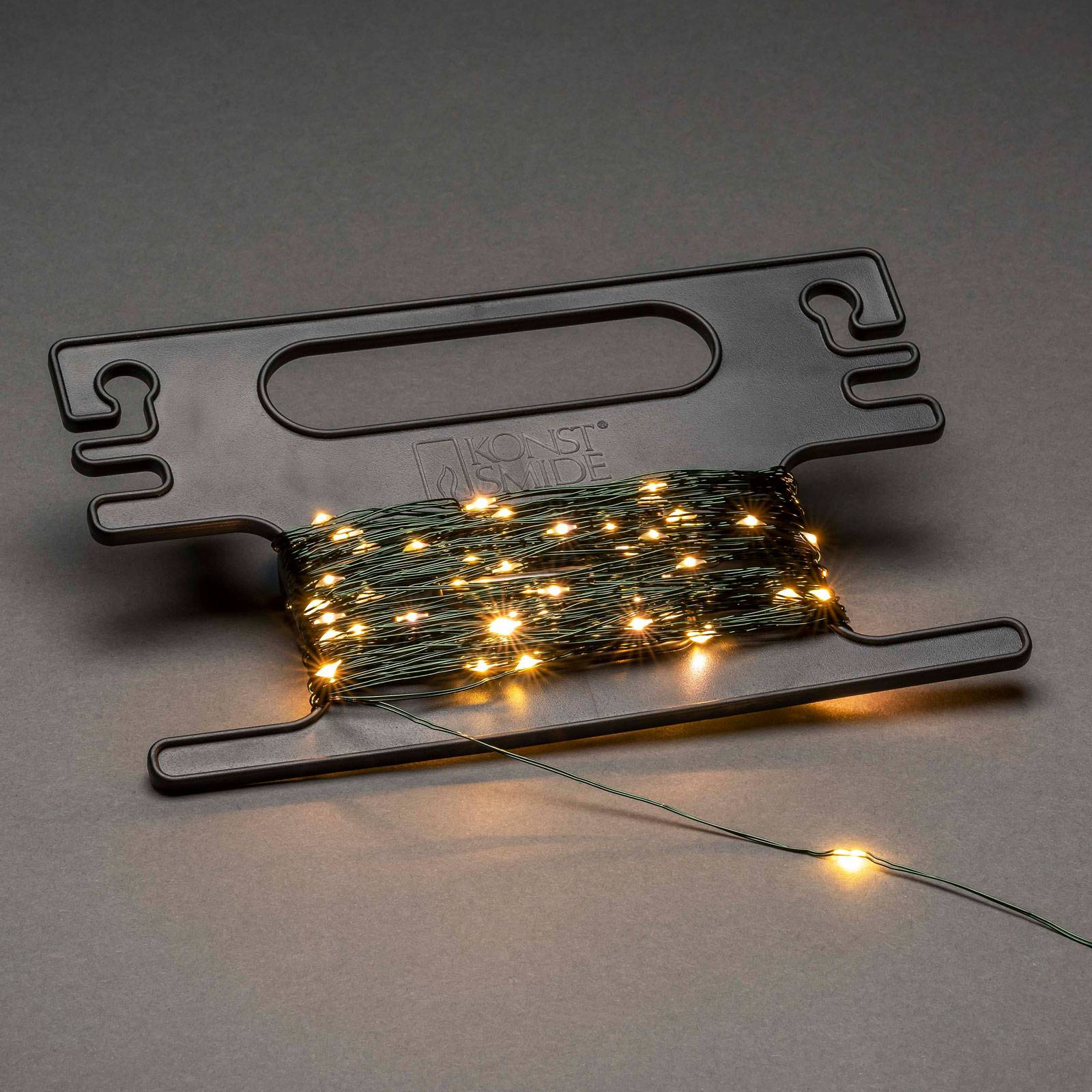 Konstsmide Christmas Lichterkette Tropfen grün mit Aufroller 300flammig, grün, Metall