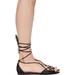 Black Ankle Wrap Sandals