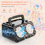 LELINTA 6000+ Bubbles Per Minute Durable Bubble Blower Portable Bubble Maker for Kids Toddlers Automatic Bubble Blower Electronics Bubble Maker for Party Birthday Plug-in or Batteries Bubbles Toy