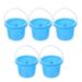 5 Pcs Beach Toy Bucket Childrens Toys Sand Buckets Foldable Hamper Sand Playing Tools Baby