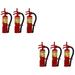 6 Pcs Decorative Fire Extinguisher Models Mini House Ornament Miniature Outdoor Tools