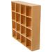 Set of 4 16 Grid Storage Rack Infant Toys Cabinet Book Bookcase Kids Bookshelf for Child Mini House Wood