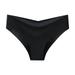 Bigersell Womens Underwear Cheeky Clearance Period Underwear Teens Bikini Panty Style P-918 Polyester Cheeky Panties No Show Thongs Ladies Briefs High Waist Women s Panties Black S