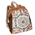 KB OHLAY KB600 Backpack Upcycled Canvas Hair-On Genuine Leather women bag western handbag purse