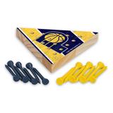 Basketball Rico Industries Indiana Pacers Peg Pyramid Game 4.5 x 4 Wooden Travel Sized Pyramid Game - Toy Peg Games - Triangle - Family Fun