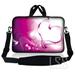 Laptop Skin Shop 10-11.6 inch Neoprene Laptop Sleeve Bag Carrying Case with Handle and Adjustable Shoulder Strap - Pink Heart