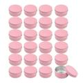 NUOLUX 24Pcs Durable Aluminium Boxes Ointment Cream Containers Empty Makeup Cases Cosmetic Sample Holder for Home Travel 50ml