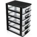 5 Drawer Plastic Drawer Organizer Clear Desktop Drawer Storage Cabinet Five Layer Storage Case Waterproof Storage Box Multilayer Sundries Holder for Home School Office