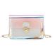 NUOLUX 1 Pc PVC Cosmetic Bag Shoulder Bag Fashion Buckle Closure Pouch (Pink)