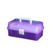 1Pc 3 Layers Multifunction Cosmetic Storage Organizer Repair Tool Components Case Box (Purple)