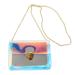 1 Pc PVC Cosmetic Bag Shoulder Bag Cross Body Bag Fashion Buckle Closure Pouch