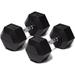 Rubber Encased Hex Dumbbell Hand Weights. Single Dumbbells Or Dumbbell Pairs. 5LB To 100 LB Dumbbell Sets For Strength Workouts