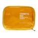 1pc Waterproof Storage Bag Large Capacity Makeup Bag PVC Transparent Handbag Cosmetics Organizer Yellow