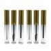 6pcs 3.5ml Empty Makeup Accessories Lip Gloss Tubes Sub Bottles Sub Packaging Bottles for Eyelash Brush Eyeliner Lip Gloss (Golden)