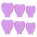 6 Pieces Silicone Makeup Brush Covers Makeup Brush Protector Caps Travel Makeup Brush Holder for Travel and Home ( Purple )