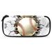 Baseball Burst Sport White Ball Pattern Stylish Leather Toiletry Bag - Durable Travel Organizer for Men and Women - Ideal for Cosmetics Toiletries and More!