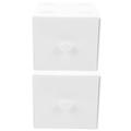 2 Pcs Storage Box Drawer Desk Stackable Organizer Cosmetic Holder Drawers Bins Office