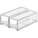 Makeup Container Drawer Organizer Stackable Acrylic Desktop Drawers Countertop Office Cosmetic 2 Pcs