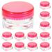 12 Pcs Butter Refillable Cosmetic Sample Jars Car Eye Shadow Box Travel