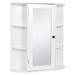 MYXIO Bathroom Cabinet Wall Mount Storage with 2 Adjustable Tier Inner Shelves & Multi-Functional Waterproof Cosmetics Organizer with Mirror