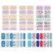 Nail Art Stickers Manicure Full Wraps DIY Decals Polish Strips Gel 5 Sheets Purple