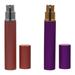 2 Pcs Glass Anodized Aluminum Bottle Body Portable Fragrance Perfume Spray Short Hair Filling Travel