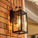 Unbranded 1-Light Outdoor Matte Black Wall Light Sconce 5 x6.7 x13.78 13 to 18 Inches Under 6 Inches