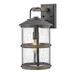 1 Light Medium Outdoor Wall Lantern in Coastal Style 9 inches Wide By 17.25 inches High-Aged Zinc Finish-Incandescent Lamping Type-E26 Medium Lamp