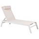 Chaise longue en aluminium beige II