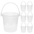 10Pcs Milk Tea Container Clear Drink Bucket Food Storage Containers Ice Cream Buckets for Drink