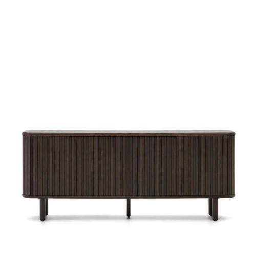 Retro Look Sideboard mit zwei Schiebetüren Schwarzbraun