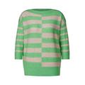 Street One Pullover mit Streifenprint Damen light spring green mel., Gr. 36, Polyester, Weiblich