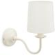 Traditional Wall Light Fitting Fabric Lampshade Lamp - Cream + led Bulb