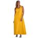 Plus Size Women's Stretch Cotton Tank Maxi Dress by Jessica London in Sunset Yellow (Size 14/16)