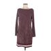 MICHAEL Michael Kors Casual Dress - Sheath Boatneck 3/4 sleeves: Burgundy Polka Dots Dresses - New - Women's Size Medium