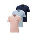 T-Shirt HUGO "T-SHIRT RN TRIPLET P 10217251 01" Gr. S (48), pink (light, pastel pink680) Herren Shirts T-Shirts