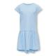 Minikleid KIDS ONLY "KOGIDA C/S CUTLINE DRESS JRS" Gr. 122 (128), N-Gr, blau (clear sky) Mädchen Kleider Sommerkleider