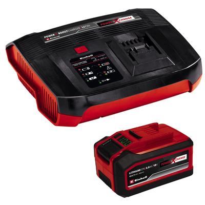 EINHELL Akku-Ladestation "PXC-Starter-Kit 18V 4-6Ah & 6A Boostcharger" Ladegeräte inkl. Akku schwarz