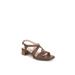 Women's Jordan Sandal by LifeStride in Brown Faux Leather (Size 7 1/2 M)