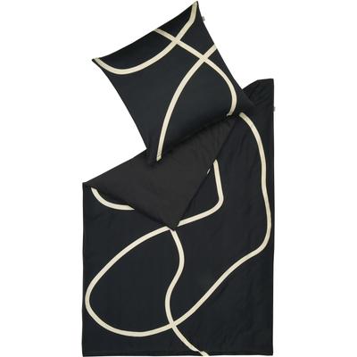 Bettwäsche MUSTERRING "Artsy", schwarz, B/L: 135cm x 200cm, , Satin, B/L: 80cm x 80cm, Satin, Obermaterial: 100% Baumwolle, Bettwäsche, Musterring JustB Image