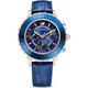 Chronograph SWAROVSKI "Octea Lux Chrono, 5563480" Armbanduhren rosegold (blau) Damen Quarzuhren