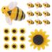 Bee Cork Board Bulletin Schools Supplies Animal Push Pins Tacks Sunflower Modeling