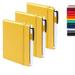 feela 3 Pack Pocket Notebook Journals with 3 Black Pens A6 Mini Cute Small Journal Notebook Bulk Hardcover College Ruled Notepad with Pen Holder for Office School Supplies 3.5Ã¢â‚¬x 5.5Ã¢â‚¬ Yellow