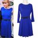 Anthropologie Dresses | Anthropologie Girls From Savoy Blue Velvet Trim Dress As Seen On Taylor Swift S | Color: Black/Blue | Size: S