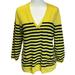 Ralph Lauren Sweaters | Lauren Ralph Lauren Large Sweater Yellow Black Striped Nautical Yachting V-Neck | Color: Black/Yellow | Size: L