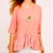 Anthropologie Tops | Anthropologie Akemi + Kin Cascade Ruffle Top M Tiered Coral Top Medium 8 10 | Color: Pink | Size: M