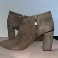 Kate Spade Shoes | Kate Spade "Darota" Bootie Tan Truffle Color Suede Boots Sz 8 1/2 Ankle Boots | Color: Brown/Gold | Size: 8.5